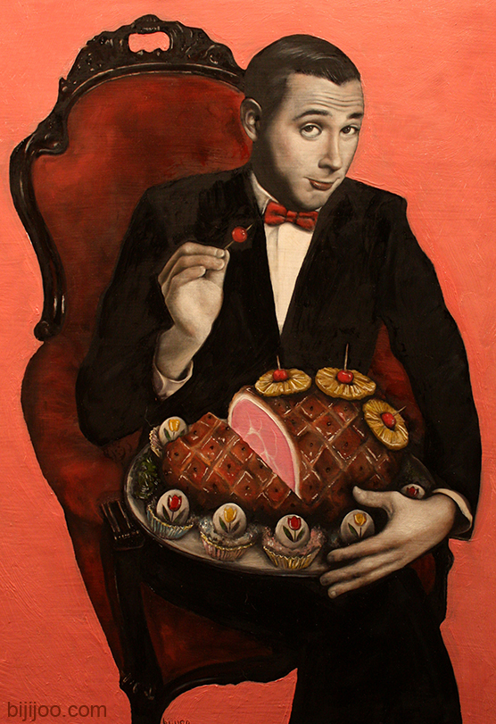 Pee Wee Herman with Pineapple-glazed Ham